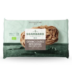 Volkoren Fettuccine van Sgambaro gemaakt van harde durum tarwe