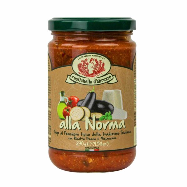 Italiaanse pasta alla norma saus