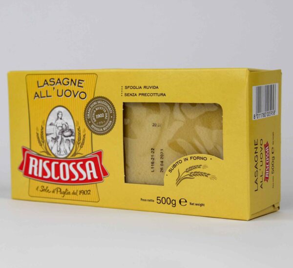 Lasagna met ei van Riscossa