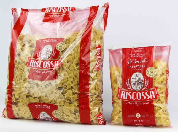 Grootverpakking farfalle pasta van riscossa