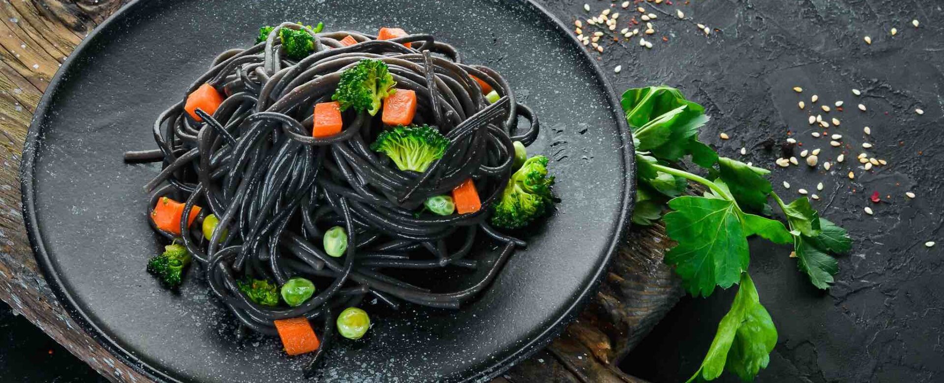 De calorieën in zwarte pasta