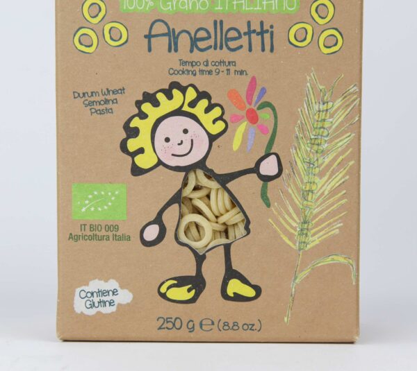 Kinderpasta anelletti van Rustichella