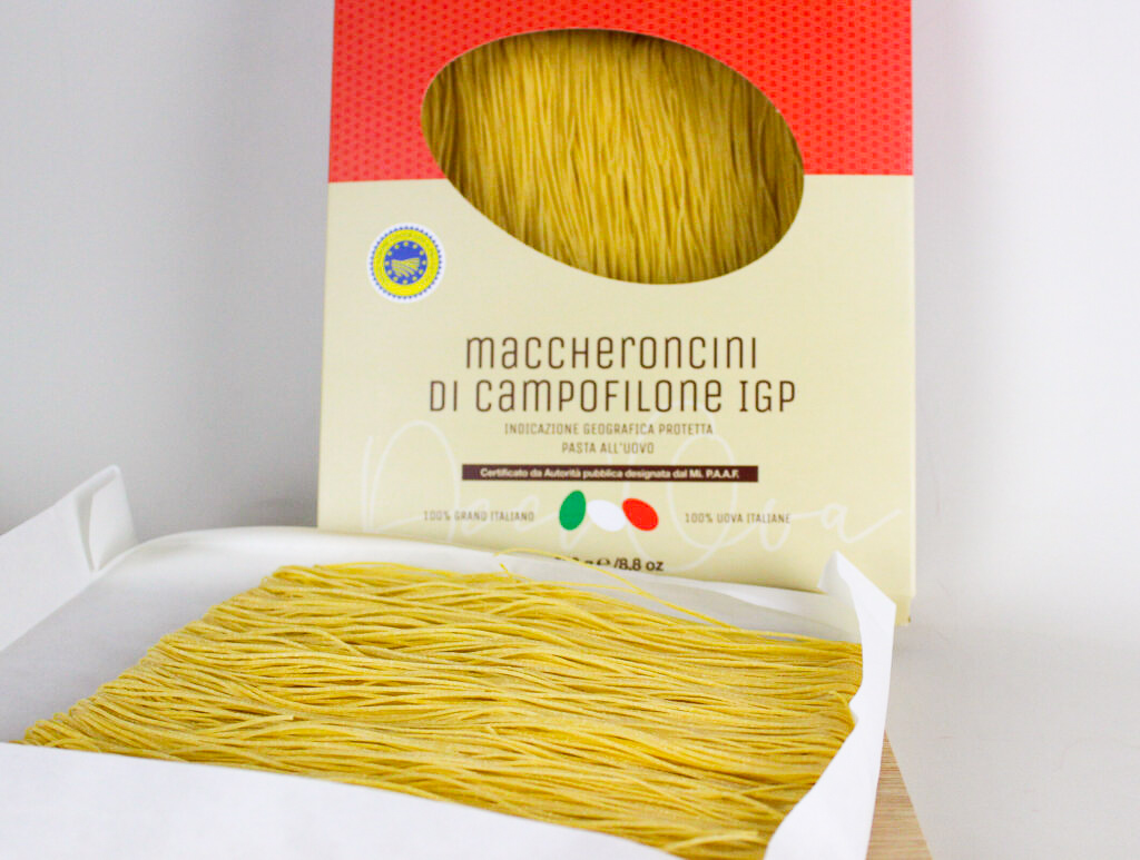 Maccheroncini uit Campofilone. Een bijzondere pastasoort