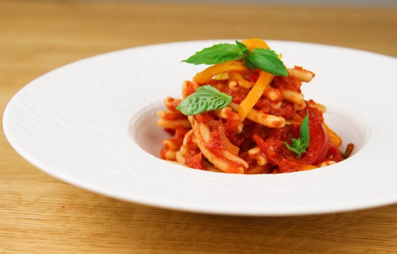 Pasta peperonata (met paprika en tomaat)