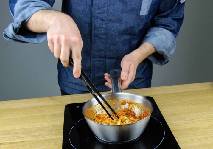 Pasta bolognese gemaakt met fettuccine