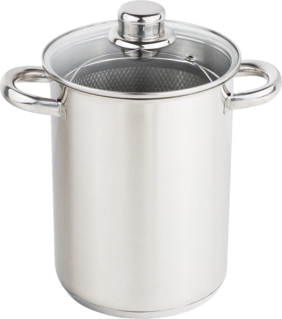 Haushalt RVS Aspergepan met Glazen Deksel - 21 cm - 4 Liter