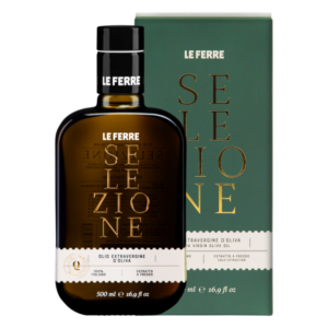 Bekroonde extra vierge olijfolie uit Italië. Selezione 0,5L werd in 2024 uitgeroepen tot beste olijfolie blend van Italië. Perfect voor salades, pasta en bruschetta.