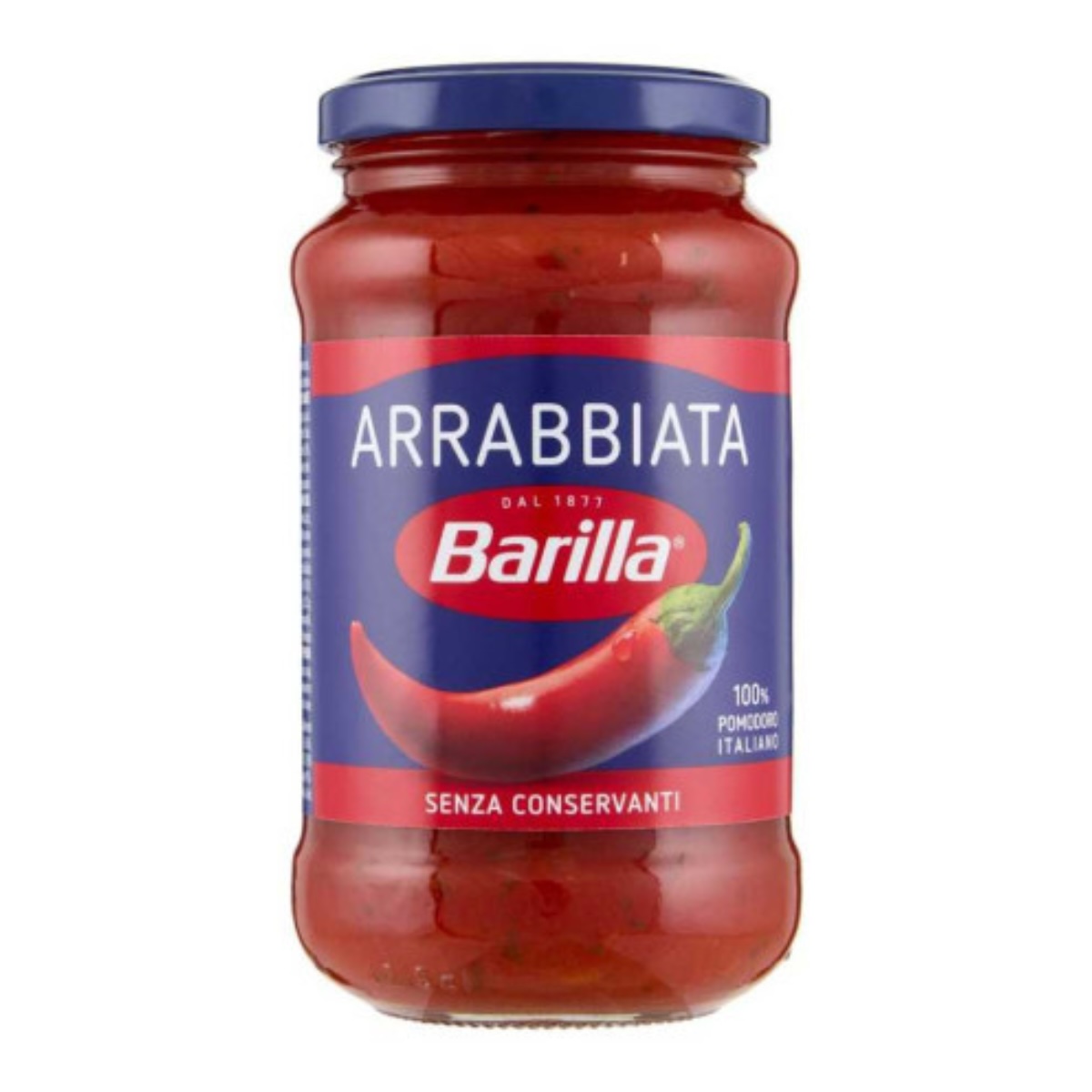 Koop Barilla Arrabbiata Pastasaus. Authentieke Italiaanse tomatensaus met rode pepers en een pittige smaak. Perfect voor pasta en mediterrane gerechten.