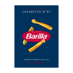 Bestel Barilla Casarecce, authentieke Siciliaanse pasta van hoogwaardige durumtarwe. Perfect voor pesto, tomatensaus en mediterrane Italiaanse gerechten.