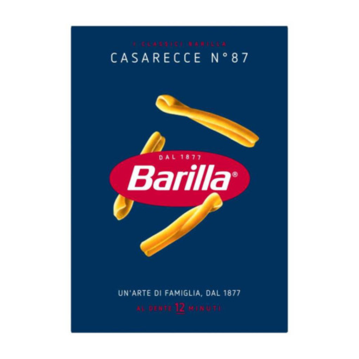 Bestel Barilla Casarecce, authentieke Siciliaanse pasta van hoogwaardige durumtarwe. Perfect voor pesto, tomatensaus en mediterrane Italiaanse gerechten.