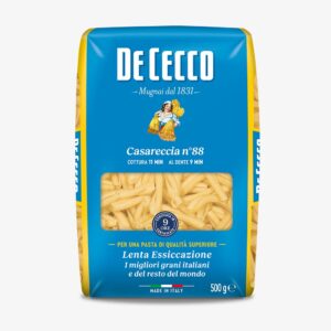 Ontdek De Cecco Casarecce, authentieke Siciliaanse pasta van hoogwaardige durumtarwe met stevige al dente beet. Perfect voor pesto, tomatensaus en mediterrane gerechten.