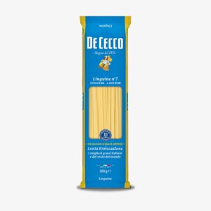 Ontdek De Cecco Linguine, authentieke Italiaanse lintpasta van hoogwaardige durumtarwe met stevige al dente beet. Perfect voor visgerechten en lichte sauzen.