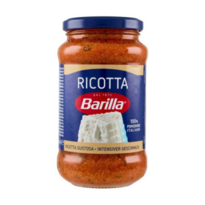 Koop Barilla Ricotta Pastasaus. Romige Italiaanse tomatensaus met zachte ricotta en mediterrane kruiden. Perfect voor pasta, lasagne en ovengerechten.