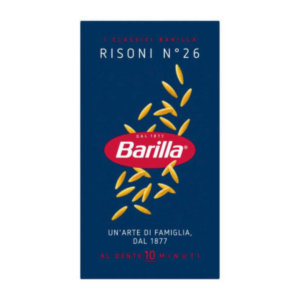 Bestel Barilla Risone, authentieke Italiaanse rijstvormige pasta van hoogwaardige durumtarwe. Perfect voor soepen, salades en mediterrane gerechten.