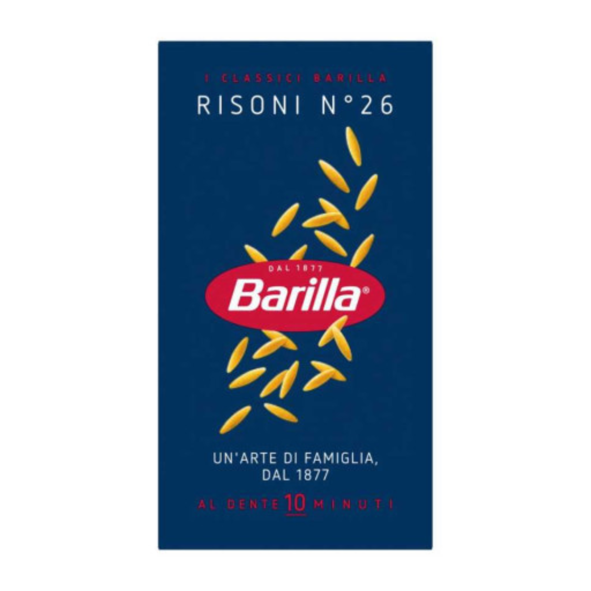 Bestel Barilla Risone, authentieke Italiaanse rijstvormige pasta van hoogwaardige durumtarwe. Perfect voor soepen, salades en mediterrane gerechten.