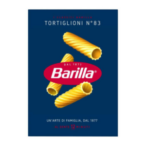 Bestel Barilla Tortiglioni, authentieke Italiaanse buispasta van hoogwaardige durumtarwe. Perfect voor ragù, ovengerechten en rijke Italiaanse sauzen.