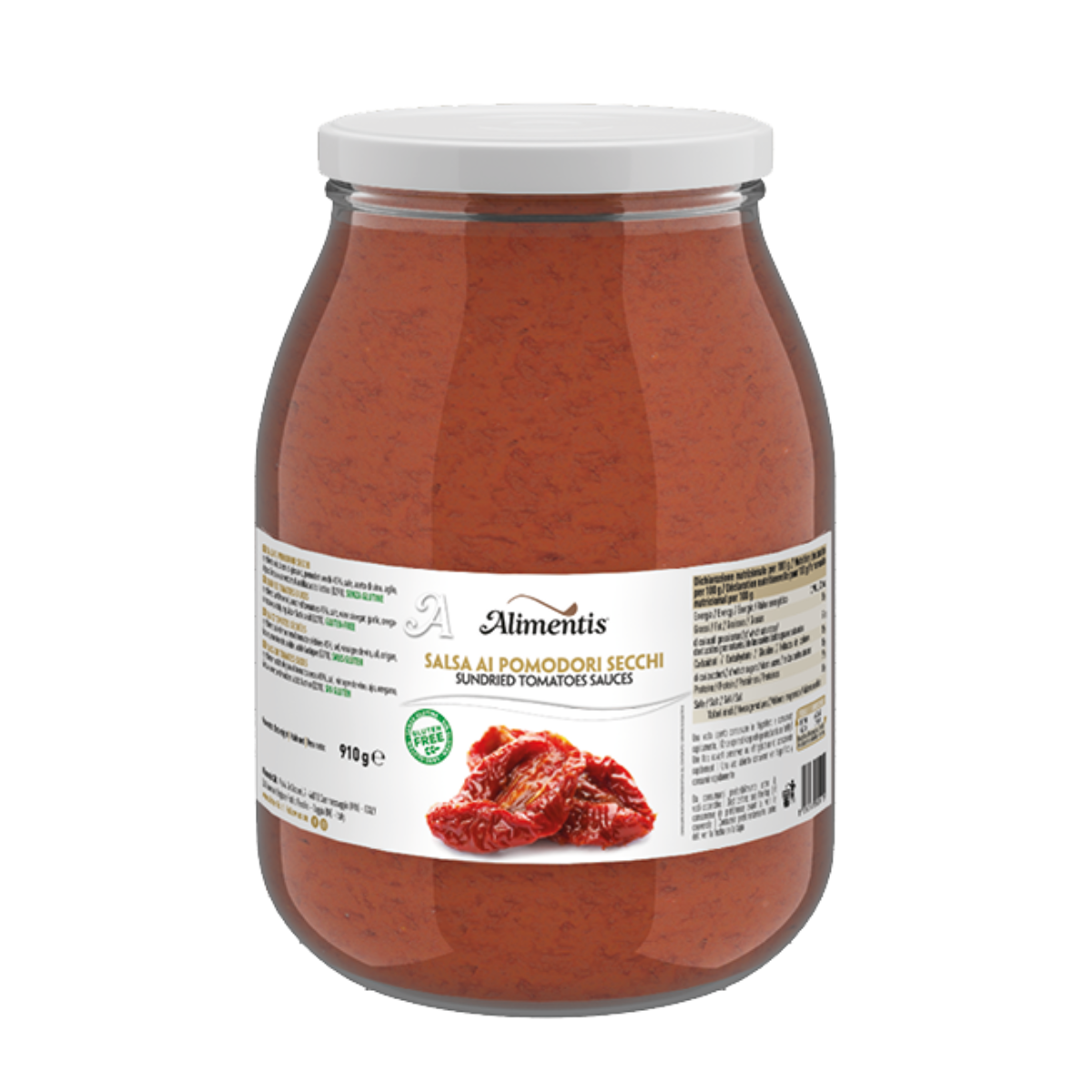 Koop zongedroogde tomaten tapenade van 910 gram. Authentieke mediterrane specialiteit met intense tomatensmaak. Heerlijk op bruschetta, sandwiches en in pastasauzen.