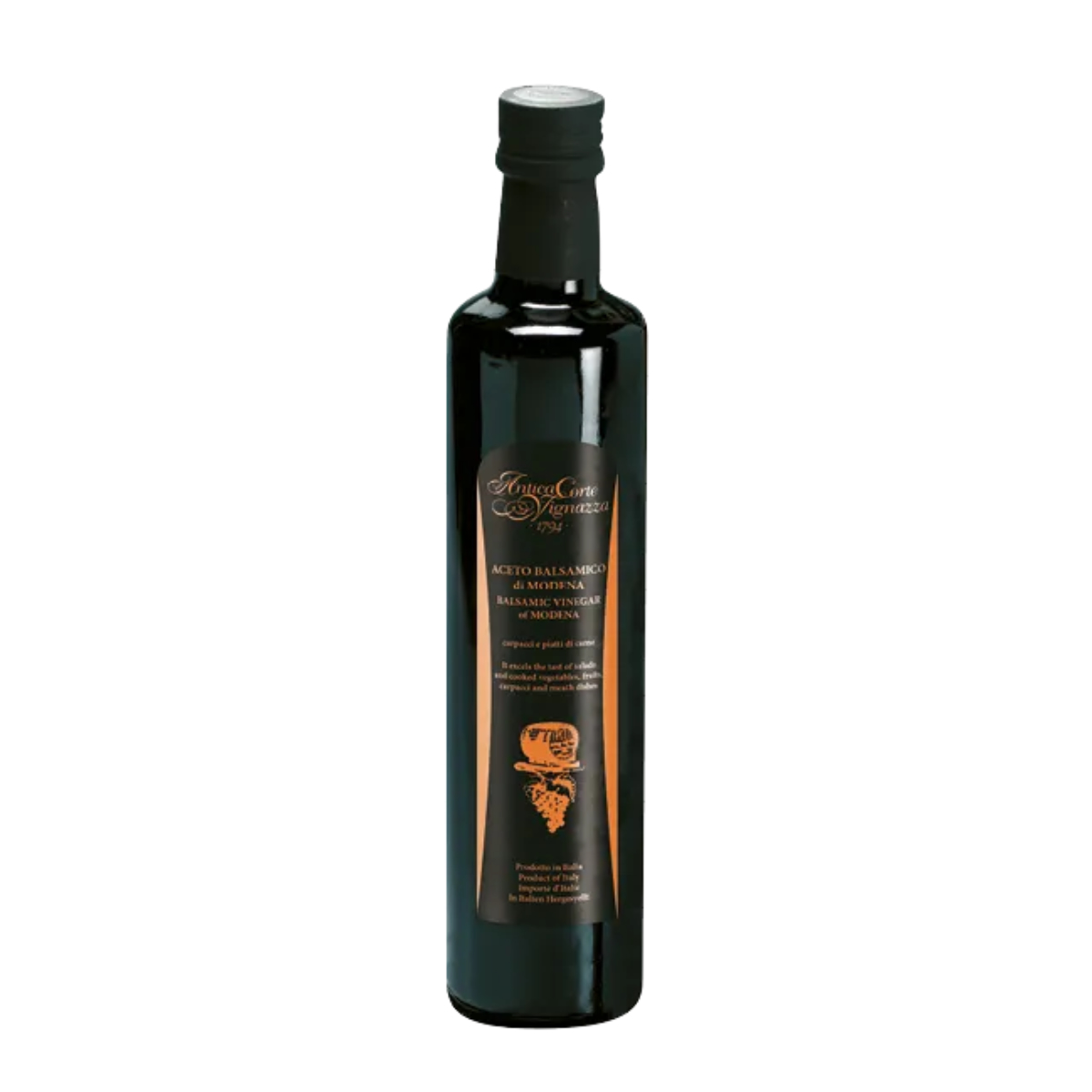 Fles Aceto Balsamico di Modena IGP 250ml van Alimentis, authentieke Italiaanse balsamicoazijn met een volle, zoetzure smaak.
